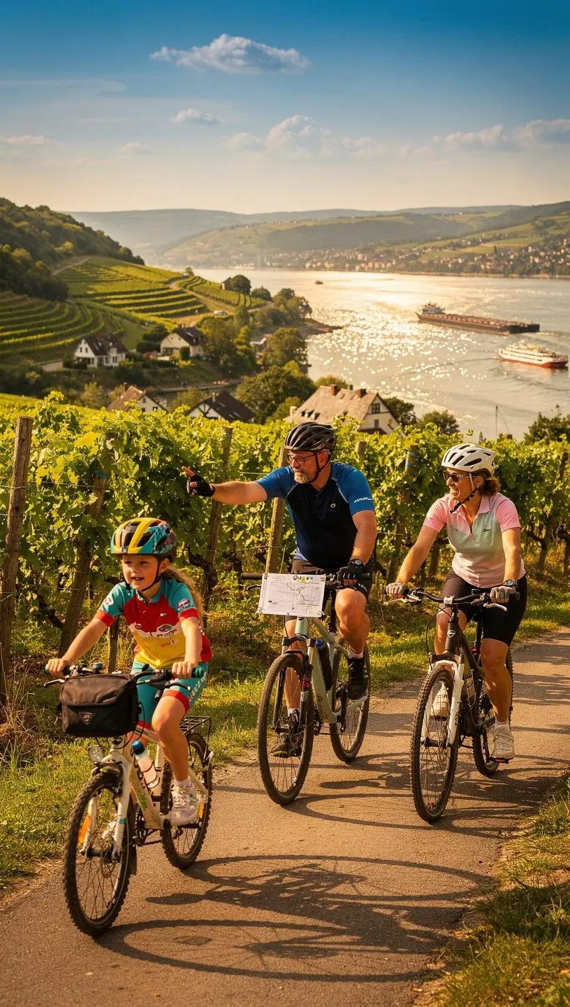 Eine Gruppe von Reisenden, die an einem Aussichtspunkt eine atemberaubende Aussicht genießen.